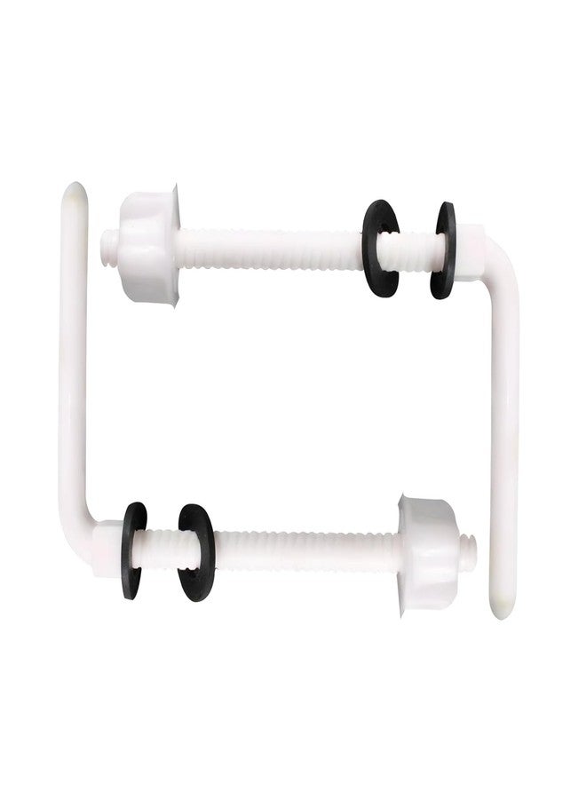 KINIK Plastic Toilet Seat Cover Hinges | L Clamp Long for Western Toilet Seat Lid Lock | 1 Pair - Image 1